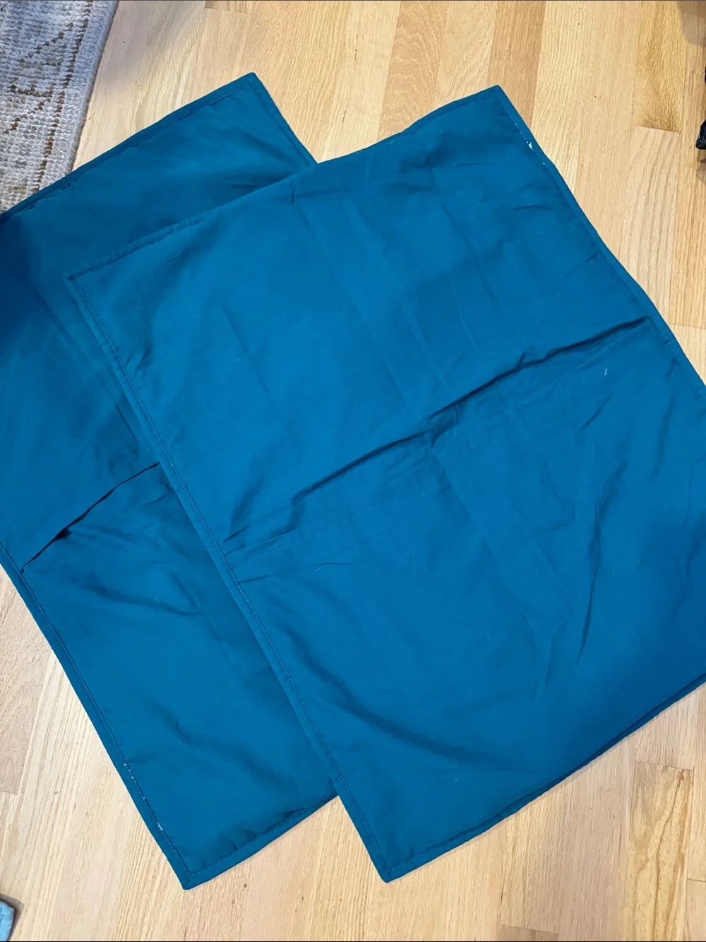 Threshold Teal Quilted Velvet Pillow Shams